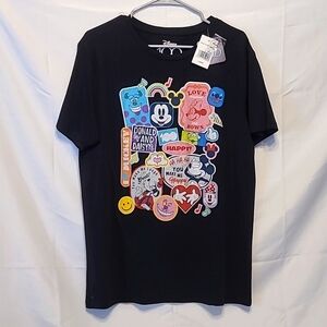 NWT Disney 100 T-shirt, Black, Size L